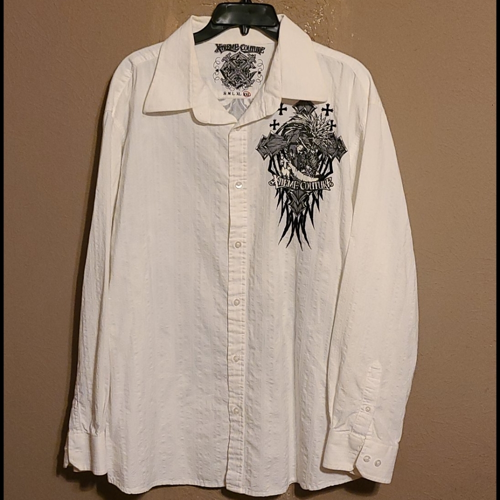 Xtreme Couture White Long Sleeve XXL Shirt